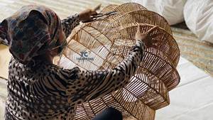 Produits chauds astucieusement tissé à la main de la pagode en osier de rotin naturel charmante Version tropicale pour la décoration de la maison - Product Image 5