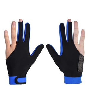 Customize LOGO Factory High Quality Low Prices Snooker Billiard Pool Cue Glove Three Fingers Cue Gloves Breathable & Non-slip. - Product Image 4