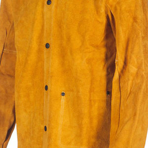 Veste de soudage professionnelle, équipement de protection avec ajustement réglable, veste de soudage en cuir et coton, vêtements de sécurité. - Product Image 6