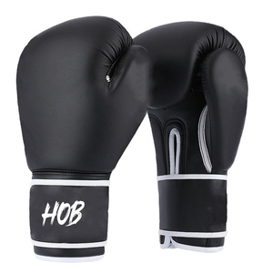 Guantes de Boxeo Personalizados OEM con Logotipo Personalizado, Guantes de Entrenamiento de PU con Envoltura para las Manos, Guantes de Boxeo Duraderos para Hombre - Product Image 1