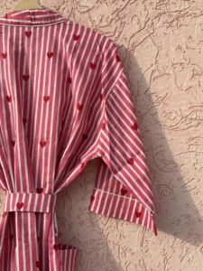 Kimono de Algodón Hecho a Mano para Mujer, Estilo Bohemio, Casual, Ecológico, de Manga Larga, con Estampado Floral, Ropa de Dormir para Primavera/Verano - Product Image 5