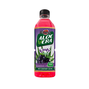 Jus d'aloe vera faible en gras avec pulpe, saveur raisin, 500 ml x 24 bouteilles, fabricant vietnamien, OEM, ODM, marque privée, vente en gros - Product Image 1