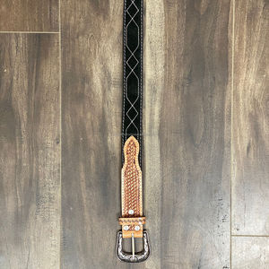 Cinturones de cuero de gamuza de primera calidad hechos a mano con puntada para botas y cinturones de vaquero y vaquera de cuero de vaca tejido de cesta occidental para hombres y mujeres - Product Image 6