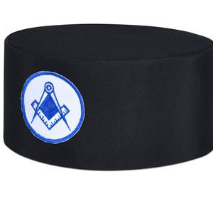 Casquette de Maître Maçon de Loge Bleue avec emblème G de compas carré blanc et bleu, broderie 3D, satin, couleurs personnalisables, unisexe, pour l'extérieur - Product Image 2