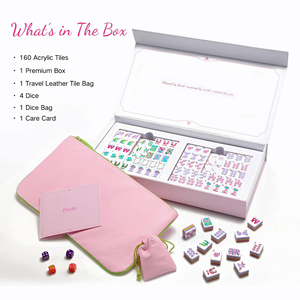 Luxury Rose Pink American <b>Mahjong</b> <b>Set</b> 160 Tiles Complete 4-Layer Acrylic <b>Mahjong</b> <b>Set</b> with Dice and Gift-Ready Storage Box - Product Image 2