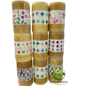 Decorative <b>Bamboo</b> <b>Cup</b> Featuring Colorful Countryside Scenes for Cultural Gift Collections Tourist Shops Home Decor and Retail - Product Image 4