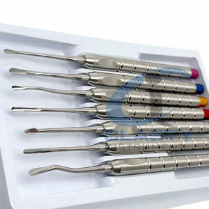ชุดเครื่องมือผ่าตัดทางทันตกรรมไทเทเนียม 7 ชิ้น ด้ามจับแบบมีลาย สำหรับถอนฟันด้วยมือ หลายสี ระดับ Class I - Product Image 3