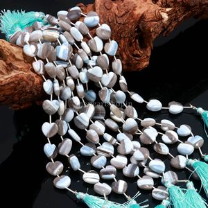Cuentas de Ópalo Boulder Azul Natural Talladas en Forma de Corazón de 12-13mm, Hilo de Cuentas de Ópalo Boulder, Venta al por Mayor, Cuentas de Ópalo a Granel de 8 Pulgadas para Joyería - Product Image 4