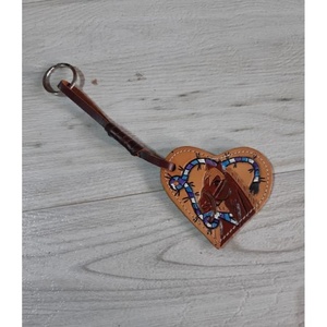 LLavero de cuero genuino recién lanzado, tinte tejido bordado, código sublimado, junta tórica de Metal impermeable para pendientes, pasador de pelo - Product Image 2