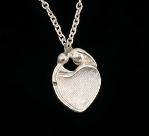 925 Sterling Silver 14K Gold Plated Eco-Friendly Mother Baby Love 9mm Heart <b>Blank</b> Bezel Pendant Necklace Pour Resin Jewelry - Product Image 1