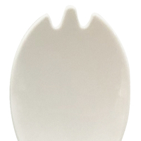 Vaisselle jetable durable en PLA Spork compostable écologique pour les desserts pour la fête-comprend une cuillère à crème glacée et une cuillère à thé