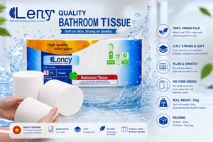 Lency Toilet <b>Paper</b> 3 Ply No Core 10 Rolls Pack Soft Virgin Pulp Bathroom <b>Tissue</b> - Product Image 4