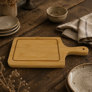 Planche à découper en bambou naturel avec trou de suspension, écologique, épaisseur 1,5 cm, passe au lave-vaisselle, pour la cuisine, REHMAN CRAFT - Product Image 5
