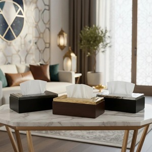 Top Quality Metal <b>Tissue</b> <b>Box</b> with Wooden Base Convenient Napkin <b>Holder</b> for Home Hotel & Office Tabletop Use At Bulk - Product Image 6