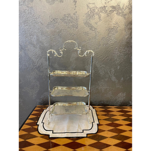 Metal Customizable Size Eco-Friendly Elegant Design <b>3</b> <b>Tier</b> <b>Cake</b> <b>Stands</b> Tools for Hotel Restaurant Birthday Celebrations <b>Cakes</b> - Product Image 2