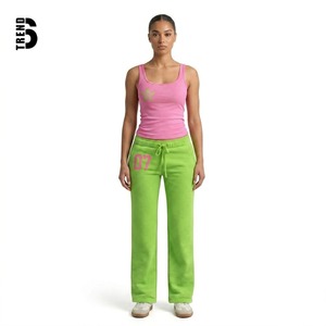 Ropa de Boutique al por Mayor, Conjunto de 2 Piezas para Mujer, Camiseta sin Mangas y Pantalones Deportivos, 100% Algodón, Felpa, Ecológico, Ropa Deportiva de Invierno - Product Image 1
