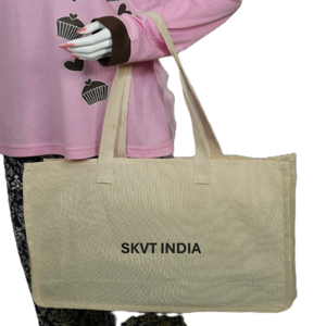 Custom Logo Size Printed Eco Friendly Recycled Reusable Plain Blank Organic Calico Cotton Canvas Grocery Shopping Tote Bag - Product Image 6