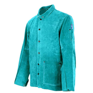 Veste de soudeur en cuir de vachette pleine fleur haute performance, résistante au feu, pour la protection du corps et la sécurité sur le chantier - Product Image 5