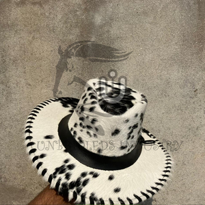 Handmade <b>Western</b> Style Cowboy <b>Hat</b> New Stylish Cowhide Leather Business Casual Outdoor - Product Image 4