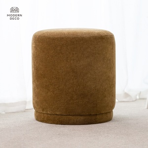 Nouveau tissu Ottoman meubles <span class=keywords><strong>de</strong></span> salon canapé <span class=keywords><strong>chaise</strong></span> pied tabouret Pouf siège forme <span class=keywords><strong>ronde</strong></span> - Product Image 2