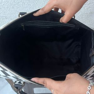 Sac Speedy personnalisé 2026 en cuir de vachette véritable fait main avec concho turquoise et motif à carreaux de créateur, unisexe - Product Image 6