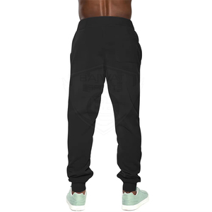Pantalon de survêtement en coton noir pour homme, taille élastique avec cordon de serrage, décontracté, poches latérales, respirant, idéal pour l'automne, qualité supérieure 100% - Product Image 2