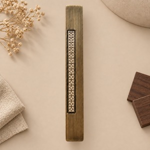 12 Inch Metal Door Pull Handle with Geometric Design Decorative Long Handle for Wooden Doors Gates Cabinets - Product Image 2