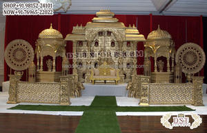 Ceremonia de recepción de boda tradicional y con clase, escenario de fiesta de compromiso de boda del sur de la India, ceremonia de boda hindú Shagun - Product Image 2