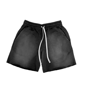Shorts en coton rose 100% avec cordon de serrage, logo frontal, style streetwear, écologiques, respirants, décontractés, taille mi-haute pour hommes - Product Image 3