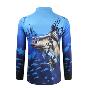 Camiseta de Pesca Sublimada Personalizada |   Cuello alto con cremallera de un cuarto |   Camiseta de Manga Larga de Malla de Secado Rápido |   Venta al por mayor con MOQ bajo - Product Image 3