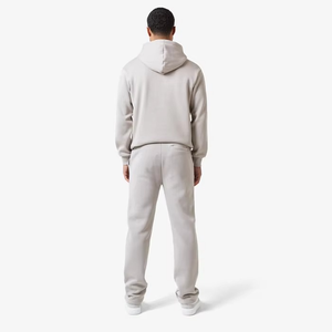 Ensemble de survêtement d'hiver personnalisé pour homme, respirant, en molleton de coton, avec pantalon de survêtement à jambes larges et sweat à capuche uni épais - Product Image 2