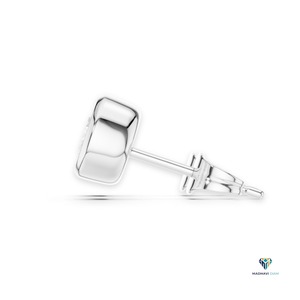 2.50 TCW White <b>Gold</b> Round Lab Grown Diamond Bezel Jewelry Set in 14K <b>Solid</b> <b>Gold</b> - <b>Pendant</b> and Earrings - Product Image 2