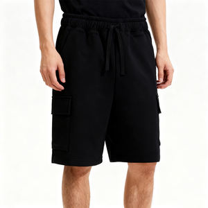 Pantalones Cortos Cargo para Hombre, de Algodón, Casuales, Deportivos, para Gimnasio, con Logotipo Personalizado, OEM, al por Mayor, Pantalones Negros de Verano - Product Image 3