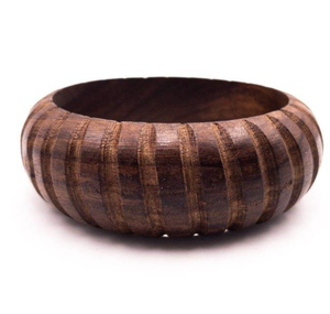 Brazalete de Madera de Color Natural, Ecológico, Hecho a Mano, Joyería Unisex de Moda para Bodas y Aniversarios, de la India - Product Image 3