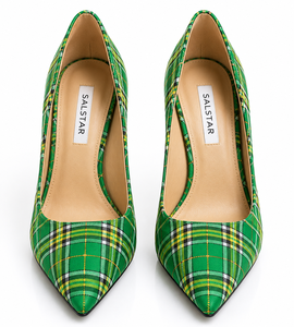 Chaussures à talons aiguilles écossaises de luxe pour femmes, motif tartan, sur mesure, pour acheteurs en gros - Product Image 3