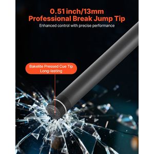 Stecca da Biliardo in Fibra di Carbonio da 58 Pollici, 19,5 oz, con Punta in Acero per Salto e Rottura, con Puntali da 19,5 oz per Snooker e Biliardo - Product Image 3