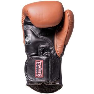 Gants de sparring Twins Deluxe marron, en cuir véritable, pour entraînement professionnel et compétition, MMA, Muay Thai, Kick Boxing, avec poignées pour les mains - Product Image 3