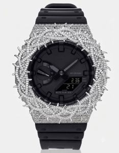 Accessoire de montre Iced Thorns fait main en moissanite, monture sertie, moissanite VVS, argent 925, cristal de qualité supérieure - Product Image 1