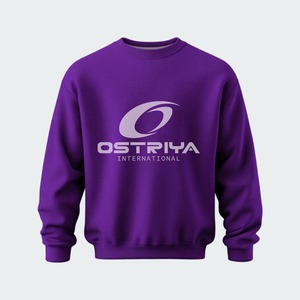 Sweat-shirt à col rond pour homme en coton 100% - Logo personnalisé - Tricot lourd d'hiver - Haute qualité - Product Image 5