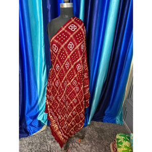 Handcrafted Bandhani Dupatta – Traditional Indian Tie-Dye Saree for Festivals & Functions - Product Image 1