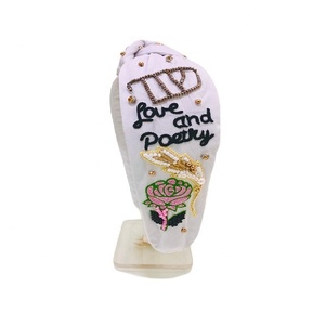 Beaded <b>Headband</b> Classy Designer Knotted Hand Beaded and Jeweled Holiday Hair Accessories for <b>Women</b> Manufacturer in India - Product Image 3