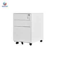 Armoire de rangement métallique commerciale à 3 tiroirs, système de classement vertical pour poste de travail de bureau