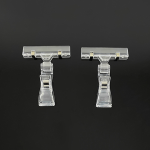 Prix d'usine en plastique clair Pop Clip porte-signe Clip d'affichage PVC support de prix pour étiquette d'étagère de supermarché - Product Image 4