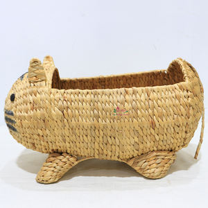Caddy de stockage vietnamien fait à la main en fibre naturelle durable Design de tigre tissé de haute qualité Couleur de taille personnalisable pour le stockage - Product Image 2