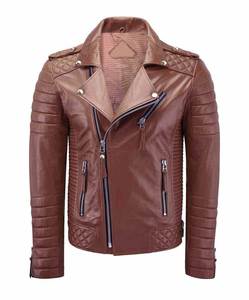 2026 New Arrival Men Genuine Leather <b>Jacket</b> Premium Quality Cowhide Leather <b>Biker</b> <b>Jacket</b> Manufacturer - Product Image 1