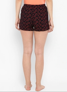 Women's <b>Black</b> Red Star Printed Knitted <b>Shorts</b> High Waist Elastic Breathable Casual Regular Fit - Product Image 5