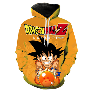 เสื้อฮู้ดไหมพรมลายการ์ตูนใหม่ ตัวเลือกของคุณเอง สำหรับผู้ชายและผู้หญิง ลายโกคู เสื้อสเวตเชิ้ตลำลอง สกรีนลายผ้าไหมตามสั่ง ระบายอากาศได้ดี เหมาะสำหรับฤดูใบไม้ผลิ - Product Image 1