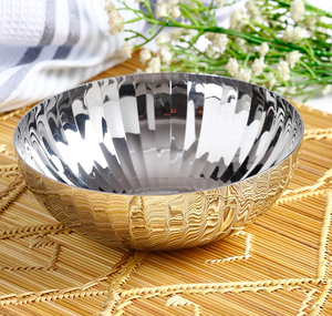 Bols en métal martelé faits à la main, design minimaliste poli, pour servir les aliments, article cadeau, prix de gros - Product Image 4