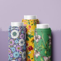 Nouveau tissu popeline de coton fin de luxe, tissu imprimé floral personnalisé, doux et biologique, pour robes, chemises, jouets
