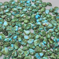 Lot de cabochons en turquoise dorée naturelle du Sonora, vente en gros de pierres précieuses turquoise du Sonora pour la création
